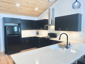 Private kitchen - Lakeside Lookout, Brand New Build on Private Lake! (Phelps)