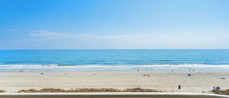 On the beach, beach towels