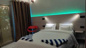 埃及棉床單、高級寢具、Select Comfort 床墊、迷你吧