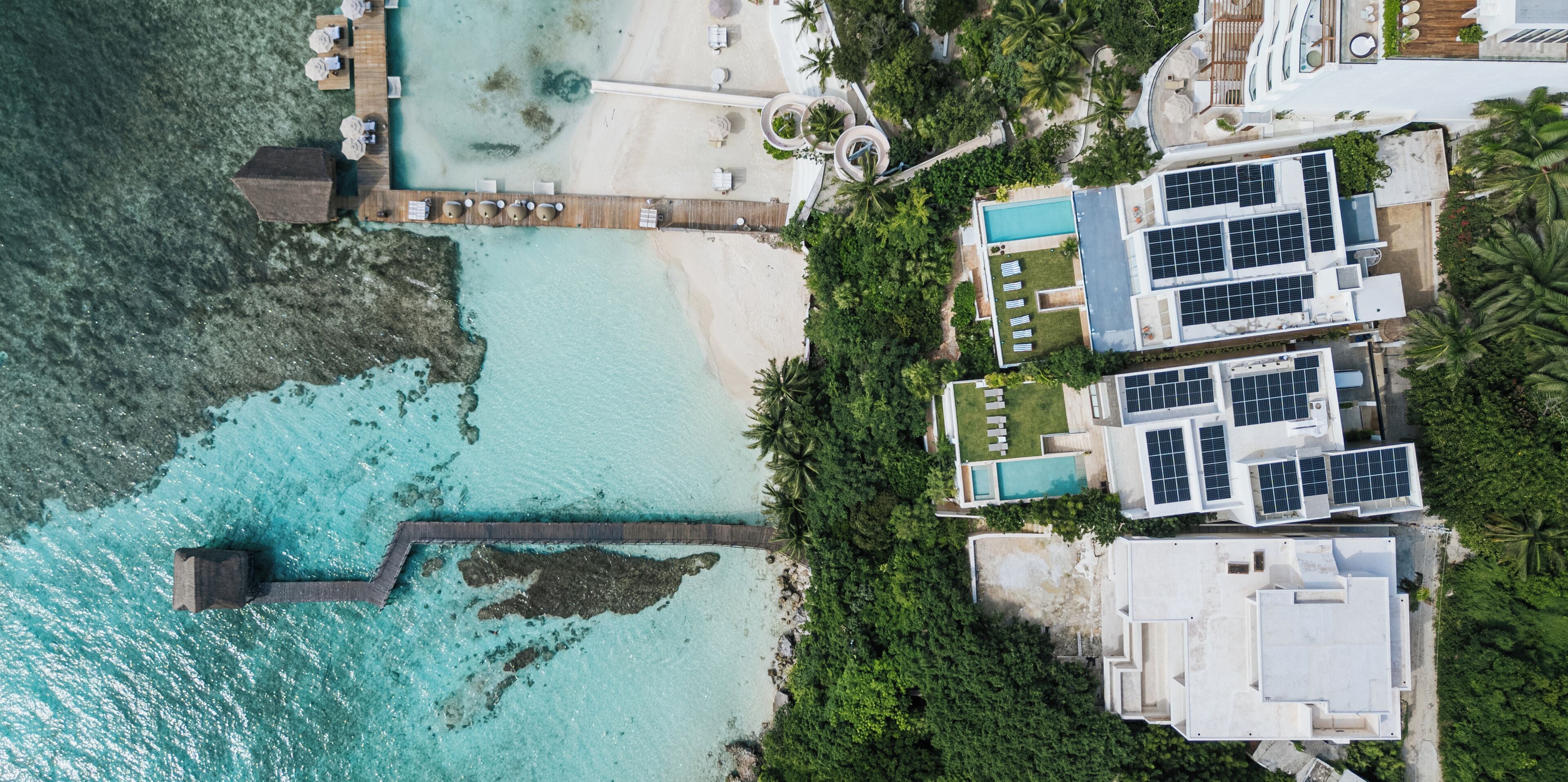 On the beach, sun-loungers, beach towels