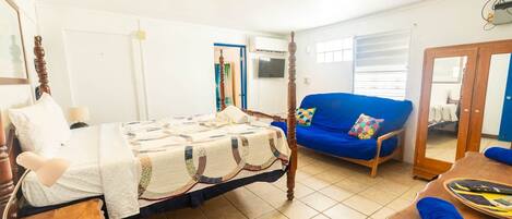 1 غرفة نوم وواي فاي وملاءات أسرّة