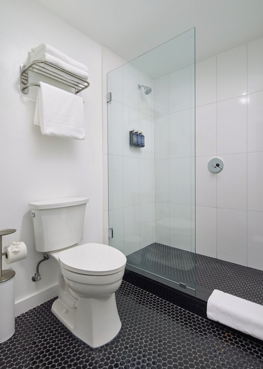 Ducha, artículos de higiene personal de diseño y secador de pelo