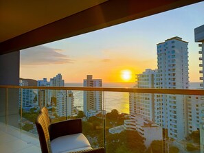 Exclusive Apartment | Balcony - Apartasuites Ambar Roca - Rodadero (Santa Marta)