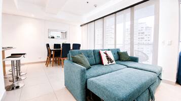 Comfort-Apartment, Strandblick | Wohnbereich