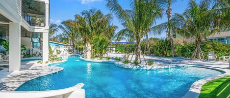 Piscina externa, piscina aquecida