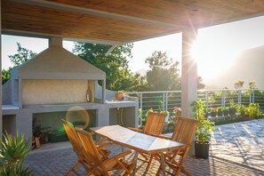 Outdoor dining - Villa Nikos | private pool - country views - BBQ (Corfu)