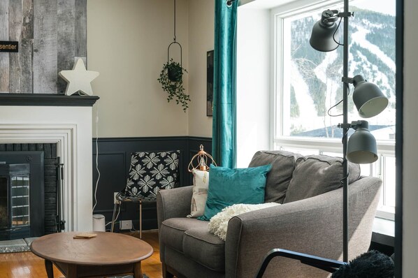 TV, fireplace, stereo