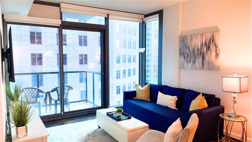 Blue Luxe | Balcony View | Pool | Modern Amenities