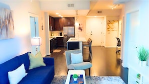 Smart TV, computer monitors - Blue Luxe | Balcony View | Pool | Modern Amenities (Atlanta)