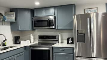 Microwave, oven, coffee/tea maker, toaster