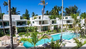 Outdoor pool - 2 Bedroom penthouse Condo within a short walk to beautiful Las Ballenas Beach (Las Terrenas)