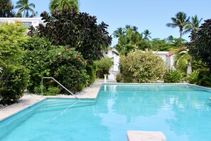 Outdoor pool - 2 Bedroom penthouse Condo within a short walk to beautiful Las Ballenas Beach (Las Terrenas)