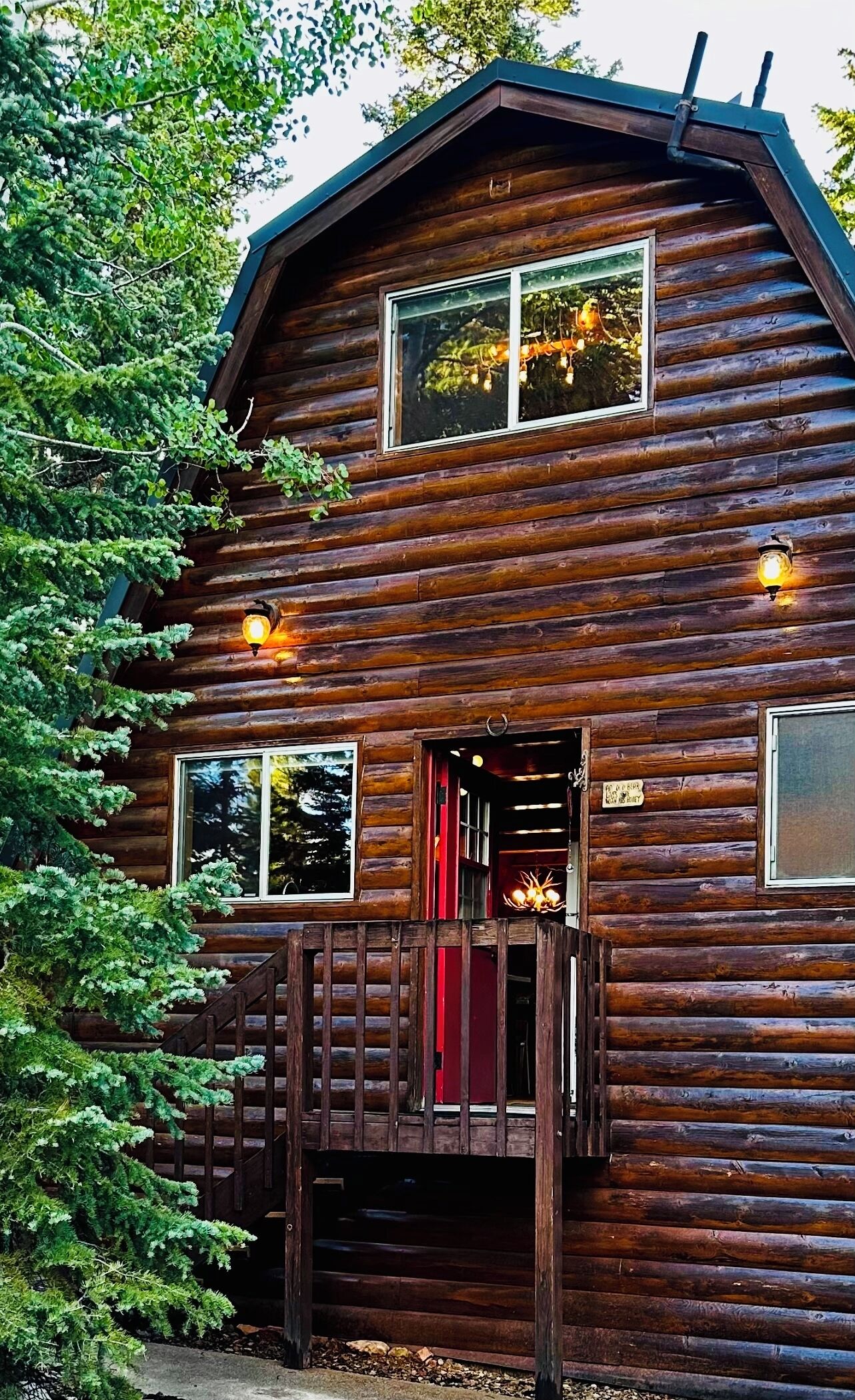 Back of cabin and main entrance