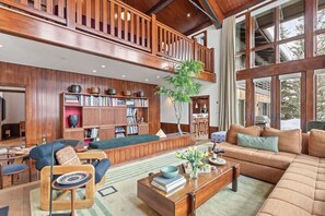 TV, fireplace, offices