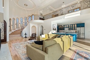 Smart TV, fireplace, video games, stereo