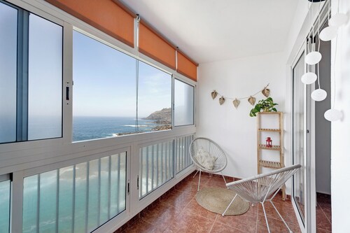 Appartement de vacances 'Apartamento Luna' avec vue sur la mer, terrasse privée et Wi-Fi