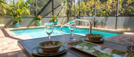 Outdoor pool, a heated pool