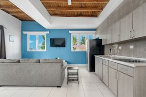 Comfort Apartment, 3 Bedrooms | Private kitchen | Mini-fridge, microwave, coffee/tea maker, blender - Villa Playa by Otium (San Juan)