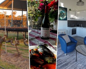 Sunset Chalet, 1 QBed, Granite Bthrm, Full Kitchen, Lake & Vineyard View | Premium bedding, down comforters, pillowtop beds, individually decorated - Heritage Estate (Cottonvale)