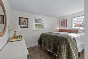 2 bedrooms, iron/ironing board, travel crib, WiFi