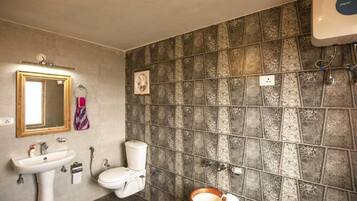 Ducha, toallas, papel higiénico