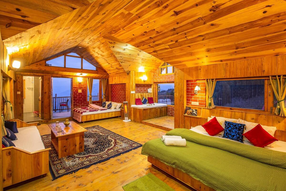 Family Suite with Fireplace | WiFi (無料)、ベッドシーツ