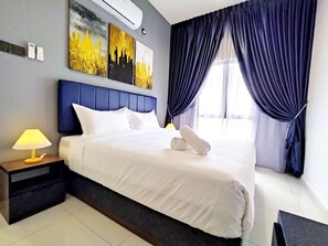 Premier-Apartment | 2 Schlafzimmer, Schreibtisch, Verdunkelungsvorhänge