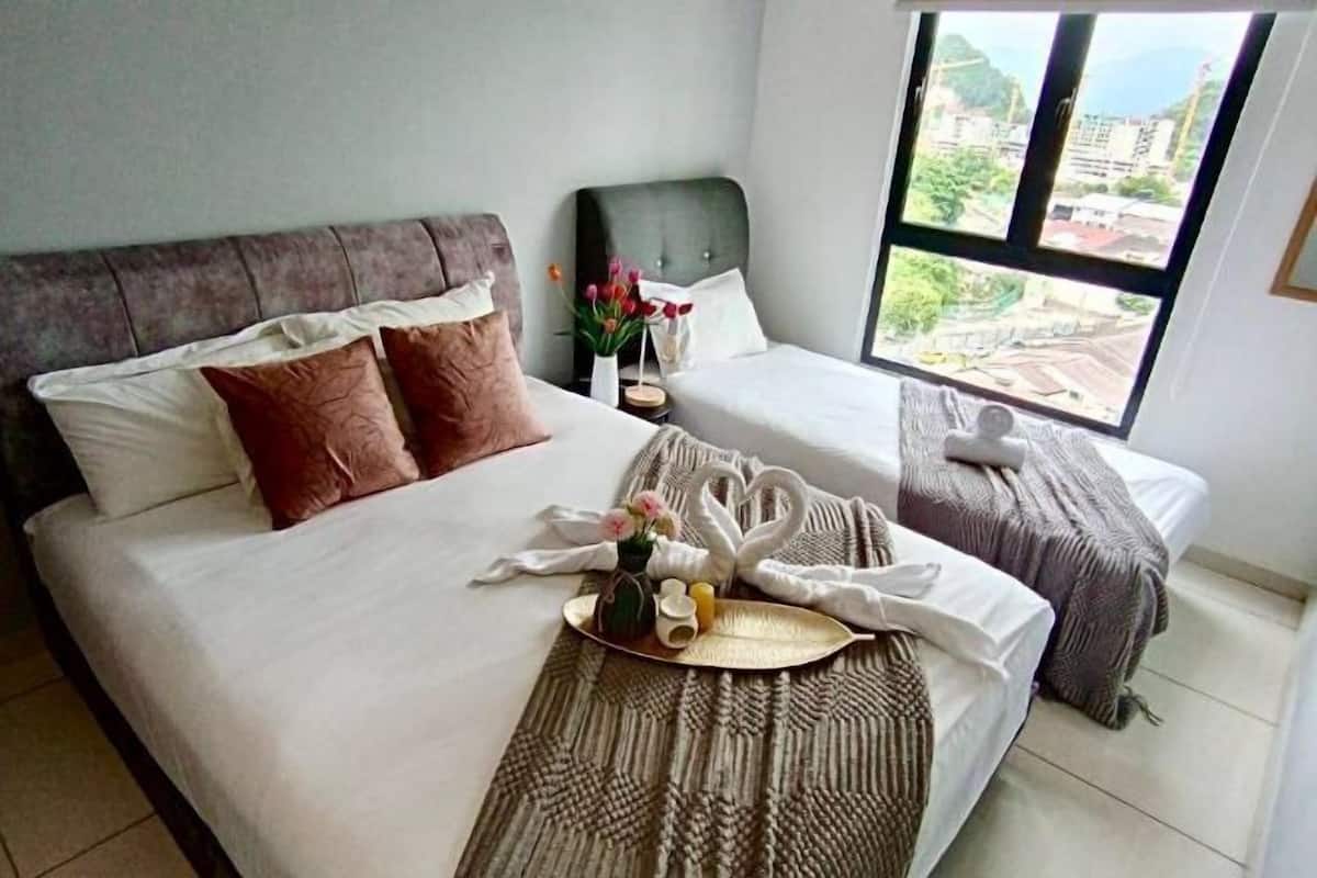 Blackout drapes, iron/ironing board, WiFi (free)