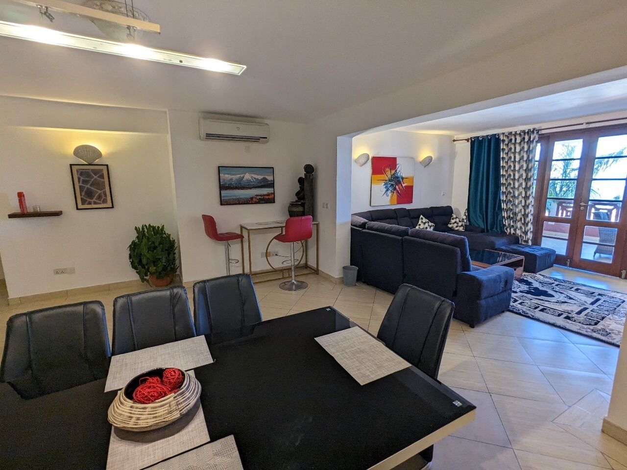 Family Apartment | Living area | 24-inch Smart TV with digital channels