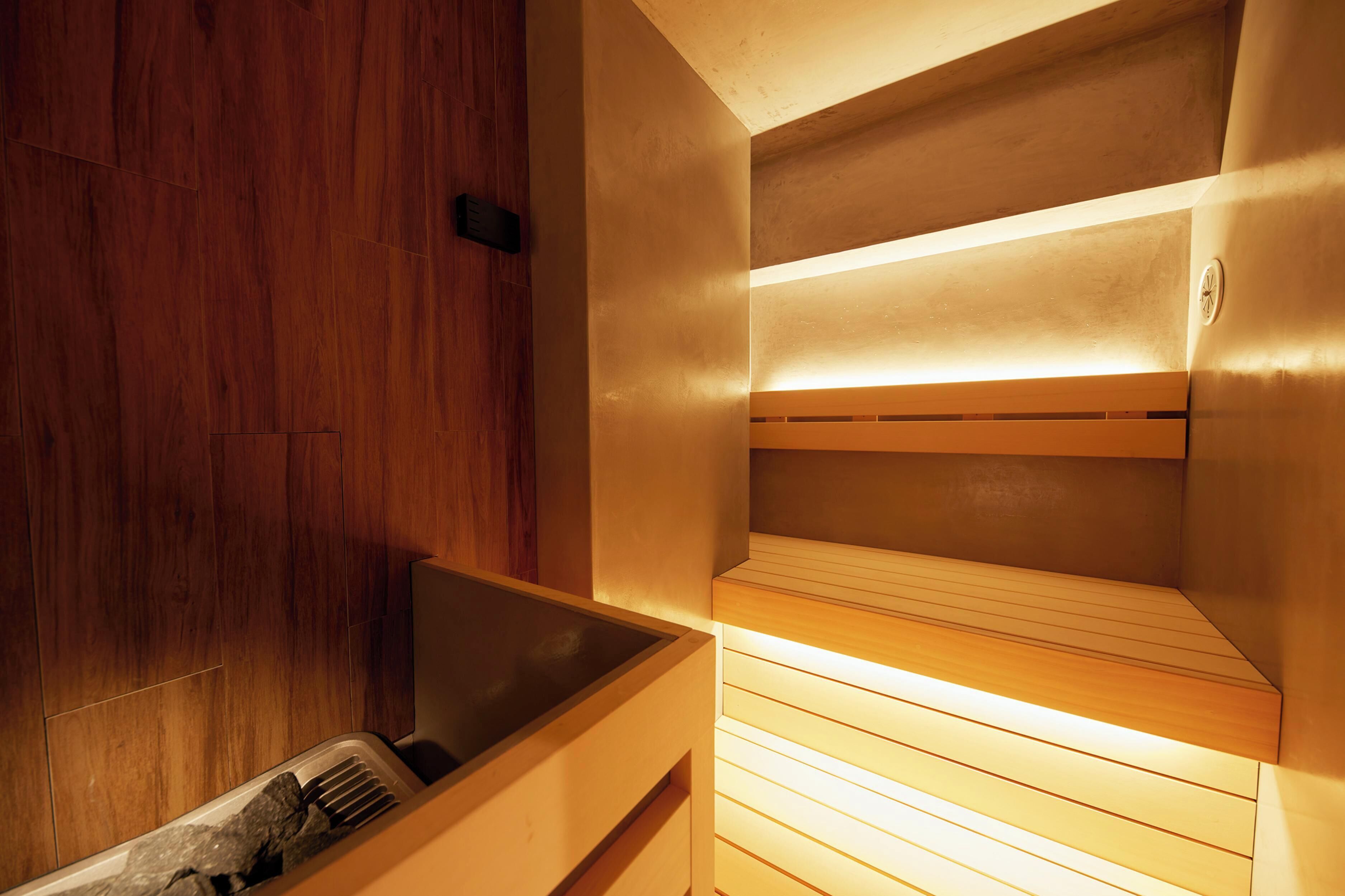 Estudi en suite prèmium, no fumadors, balcó (Sauna) | Caixa forta a l'habitació, escriptori i planxa i posts de planxar 