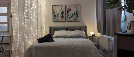 1 chambre, fer et planche Ă repasser, Wi-Fi gratuit, draps fournis
