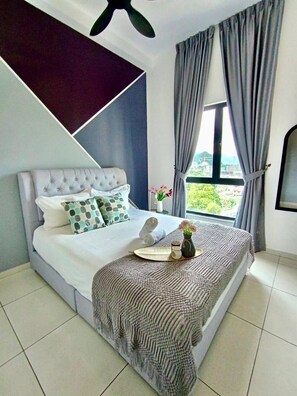 2 bedrooms, desk, blackout drapes, iron/ironing board - The Horizon Ipoh 2BR L11 by Grab A Stay (Ipoh)
