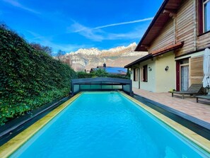 Outdoor pool - Beautiful Chalet | Flumserberg | Pool | Sauna (Quarten)