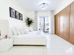 1 soverom, strykejern/-brett og sengetøy