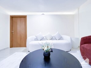 Living room - Gorgeous 1 Bedroom With Balcony in JVC (Dubai)