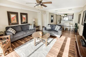 TV - Beachfront: Oceanview 2BR Condo with Jetted Tub (North Myrtle Beach)