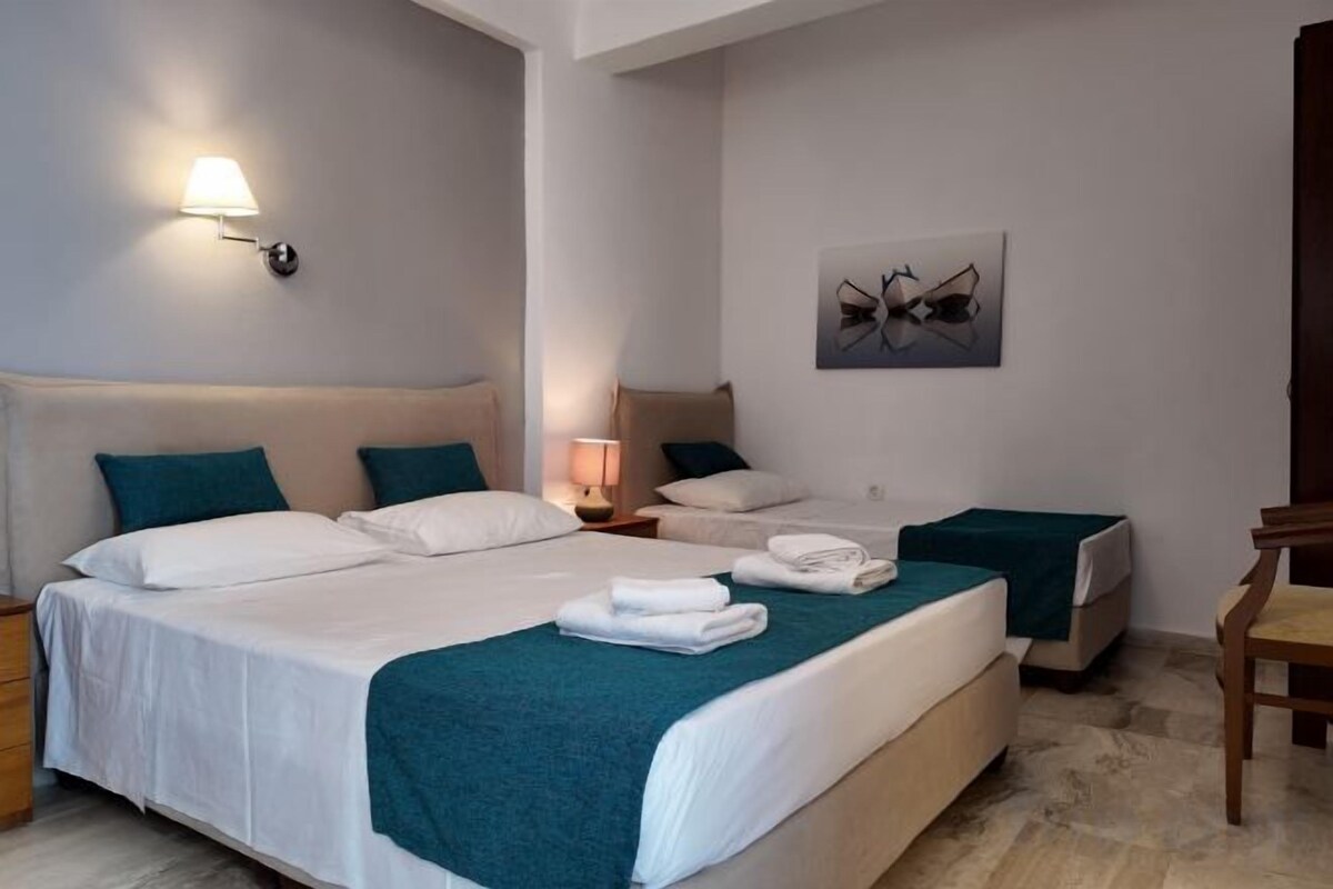 Iron/ironing board (on request), WiFi (free), bed sheets