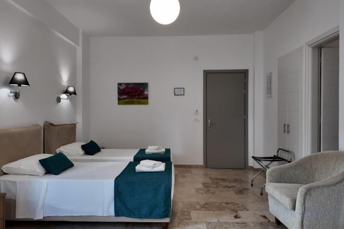 Iron/ironing board (on request), WiFi (free), bed sheets