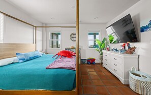 2 bedrooms, iron/ironing board, travel cot, WiFi