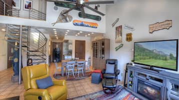 TV connectée, cheminée