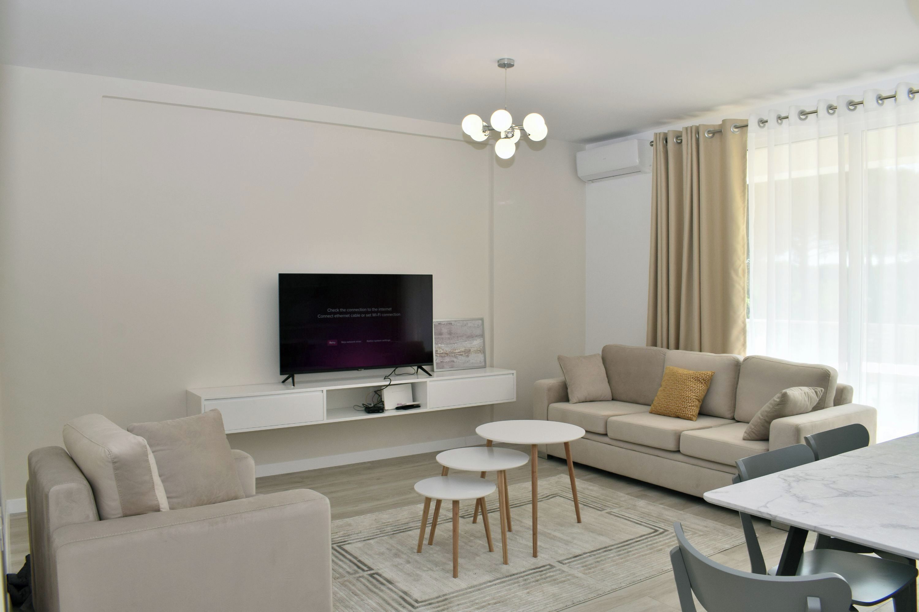 Appartement Familial, plusieurs chambres (White Moon Apartment 302) | Coin séjour