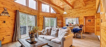 Hot Tub & Fire Pit: Lakefront Cabin in White Haven