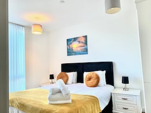 2 bedrooms, iron/ironing board, WiFi, bed sheets