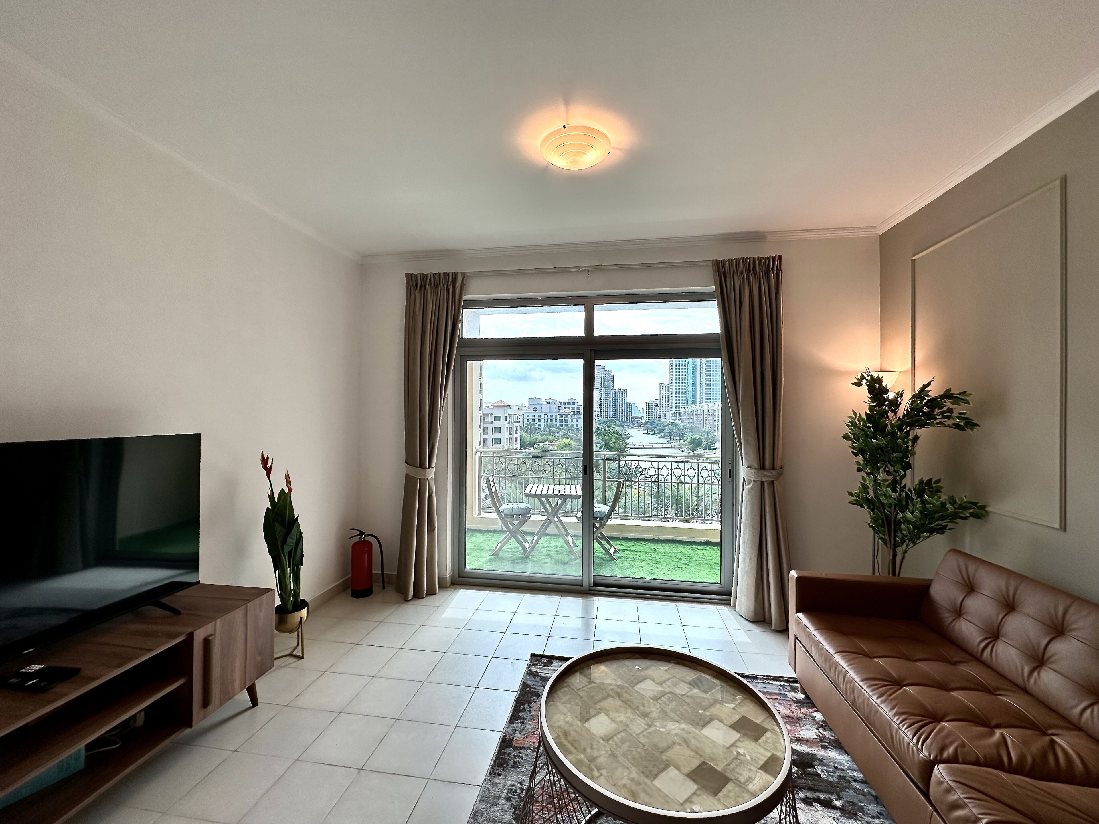 Panoramic Apartment | Living area | 60-inch Smart TV with digital channels, Netflix, streaming services