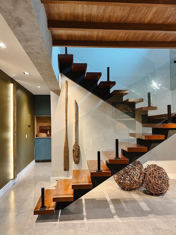 Casa com piscina e praia privativa | Sala de estar