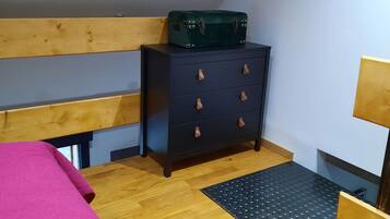 1 bedroom, iron/ironing board, bed sheets