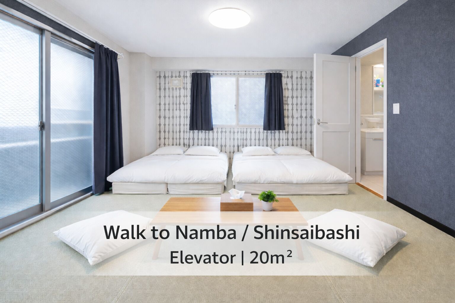 1 室のベッドルーム、WiFi (無料)