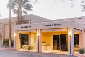 A wellness spa with a tennis and fitness center, located at 28 600.