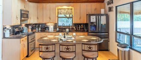 Microwave, oven, stovetop, dishwasher