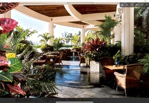 Outdoor dining - Marvelous 2-bedroom resort in enchanting Nuevo Vallarta at Vidanta resort  (Nuevo Vallarta)
